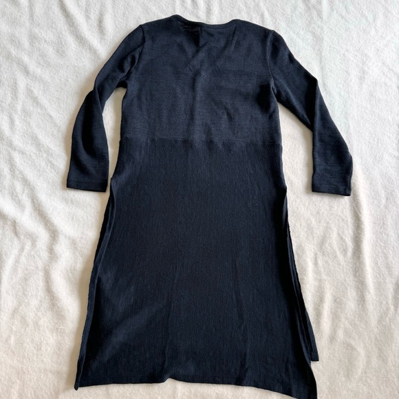 Anthro Akemi + Kin Tunic Savin Embroidered Side Slit Blue Small Knit Sweater XS - Picture 9 of 10